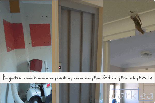 house projects - repaint, remove lift, fix adaptations