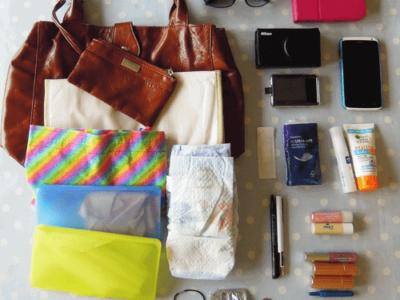 A variety of items on a table - what is in your mummy bag