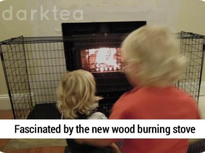 Fascinated by the wood burning stove