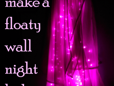 How to make a floaty wall nightlight using LED fairy lights
