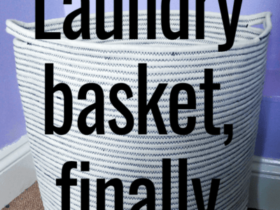 We've finally given our children a laundry basket