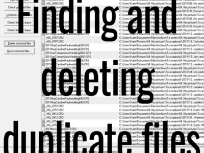 Finding and deleting duplicate files