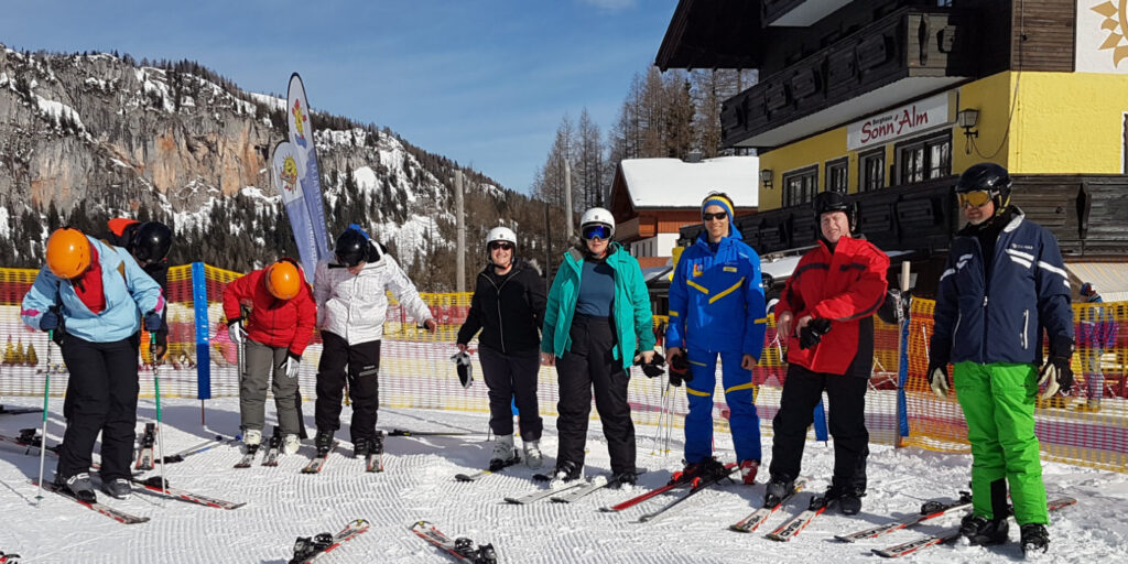 Ski lessons when you're learning to ski as an adult